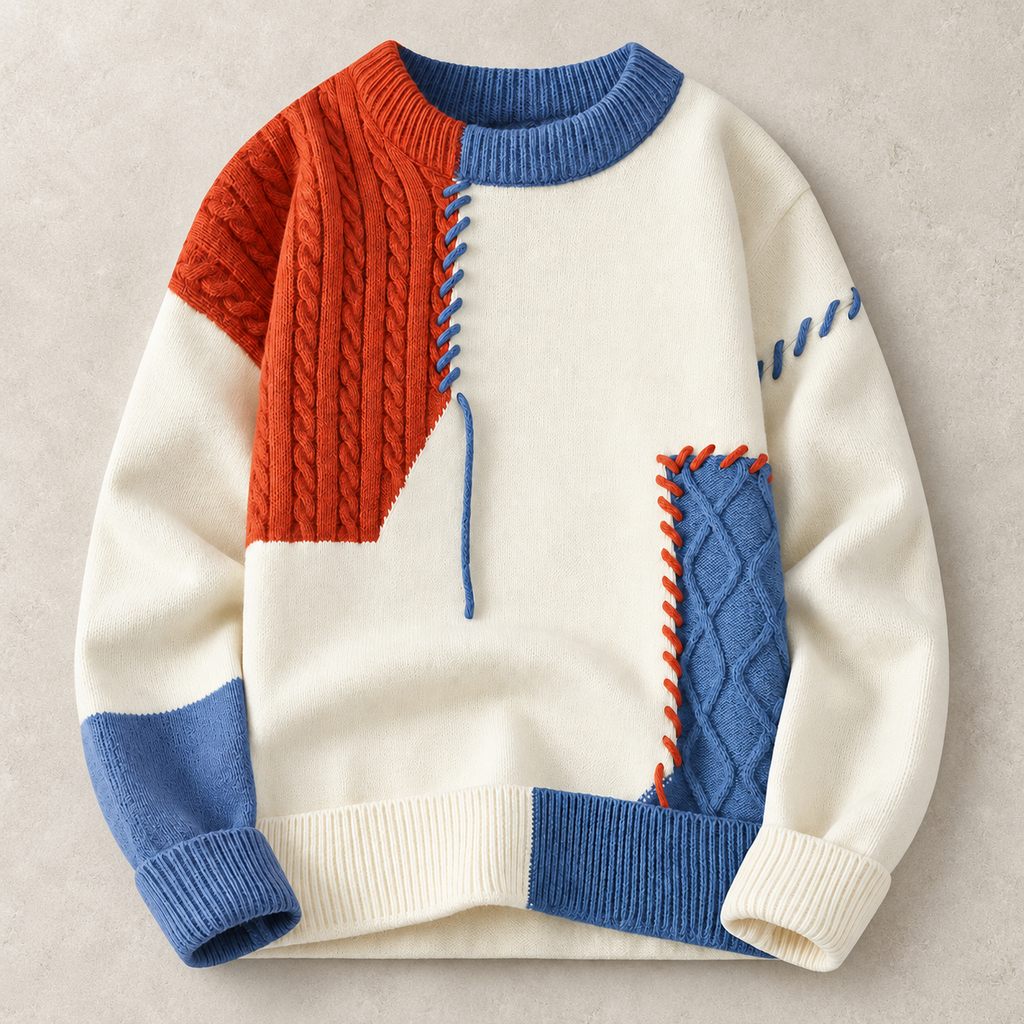 Huxley Patchwork Knit Sweater
