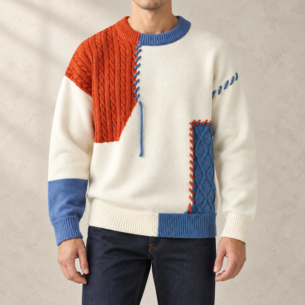 Huxley Patchwork Knit Sweater