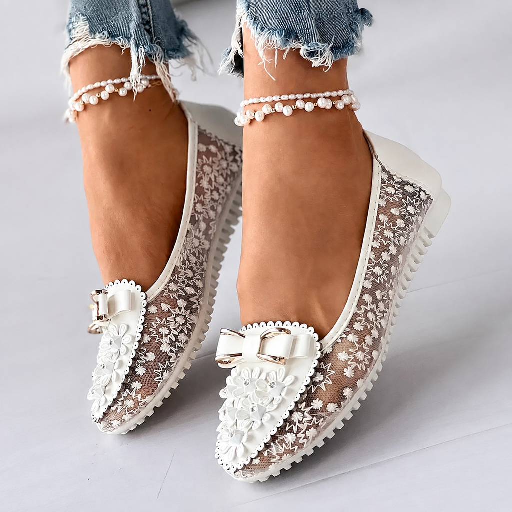 Lace Blossom Flats