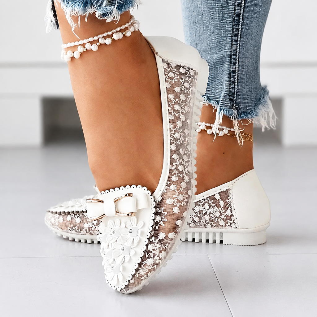 Lace Blossom Flats
