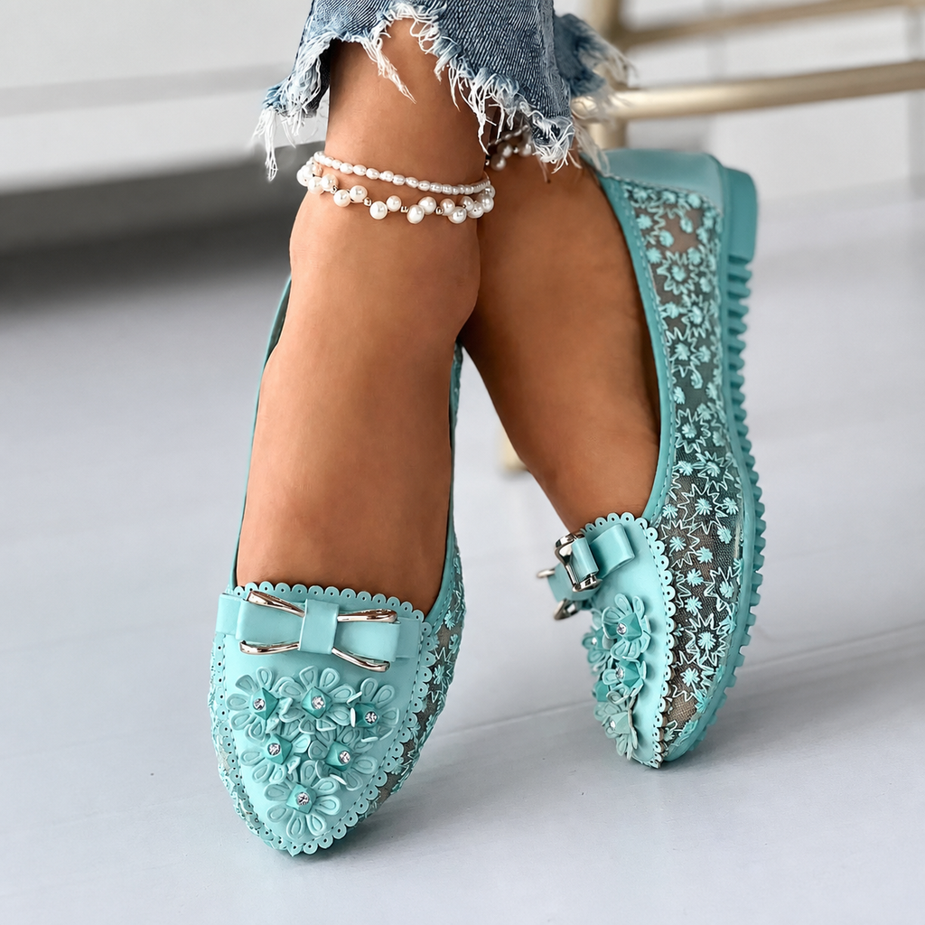 Lace Blossom Flats